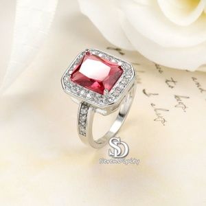 Sterling Silver Genuine Ruby Ring
